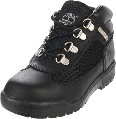 Timberland Kids Junior's Field Boot Leather & Fabric Black Full GrainTB015906001