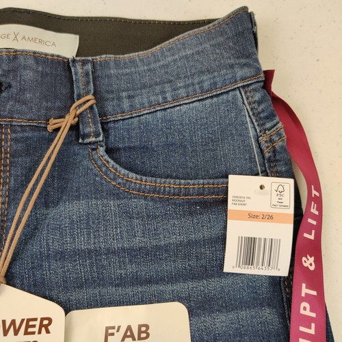 Women's Vintage America Body Sculpt F'ab Revolution Bermuda shorts Size 2/26 NWT - Picture 4 of 8