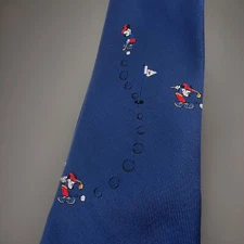 VTG USA Balancine The Tie Works Disney Mickey Mouse Neck Tie Navy GOLF CA