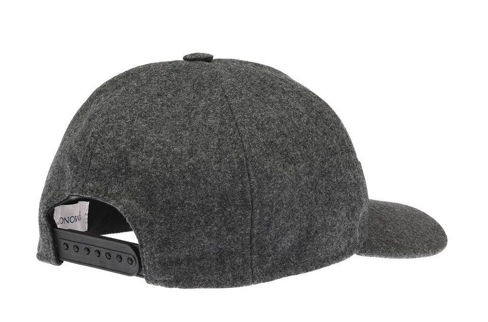 NUEVA GORRA DE BÉISBOL MONCLER DE LUJO GRIS CON LOGOTIPO DE LANA SOMBRERO TALLA ÚNICA CÓDIGO RFID Foto 4 de 4