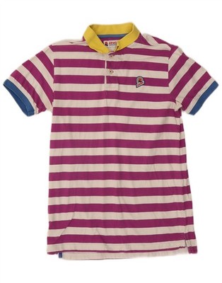 Invicta Mens Polo Shirt Small Purple Striped BO13