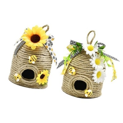 Bees Hives Decors Summer Spring Honeybees Decoration Mini Farmhouse Bees Hives