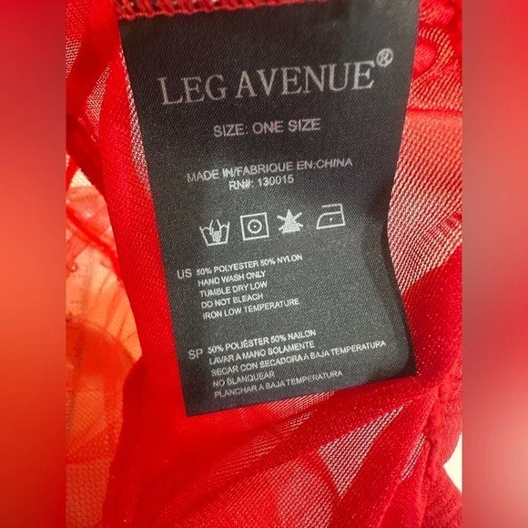 LEG AVENUE Enagua roja vibrante con volantes crinolina 13” W x 22” L Foto 2 de 4