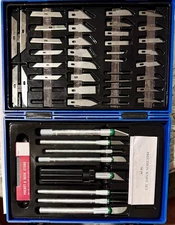 56pc PRECISION HOBBY KNIFE SET KIT EXACTO KNIVES BLADES CRAFT RAZOR SCRAPBOOKING