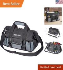 Durable Wear-Resistant Base, Tool Small Standard Bag with Strap, 12 Inch, Bla...