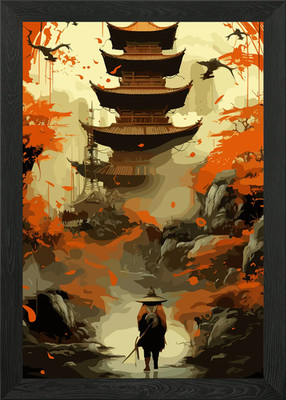 Samurai Helden Gerahmtes Wandbild Poster Leinwanddruck Bild