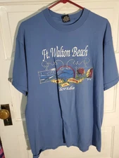 Vintage FT. Walton Beach Florida T Shirt Blue Size X Large Unisex Nature's Life
