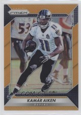 2016 Panini Prizm Orange Prizm 149/299 Kamar Aiken #48 2v6