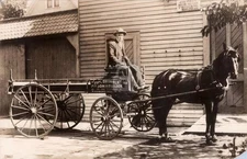 Queens NY Richmond Hill   Wagon Brinsley Mason/Builder RPPC Postcard COPY
