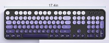 Mini Bluetooth Keyboard Wireless 84 Keys Punk Retro Round Keys for Mac Laptop PC
