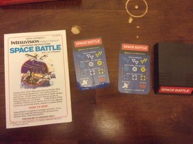 Intellivision Space Battle used Cartridge Box Manual Overlays No. 2612