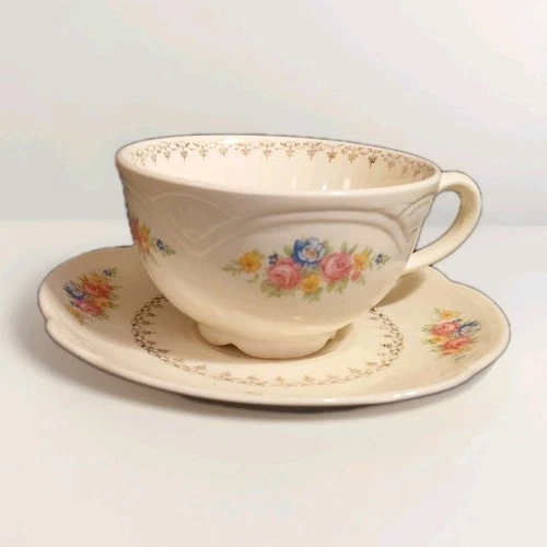 Vintage Homer Laughlin Teacup And Saucer 1944 M203 Style
