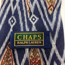 Vintage CHAPS Ralph Lauren Silk Tie Made in USA RL Necktie Repeated Pattern
