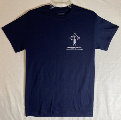 GOYA Tournament A T Shirt Annunciation GOC 44th Matthew 18:20 Christian T-Shirt