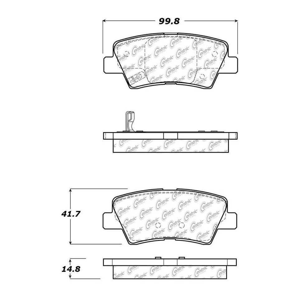 Front + Rear Ceramic Brake Pads 2SET For Hyundai Sonata 2011 2012 2013 2014 - Image 4 of 4