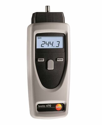 Testo 470 (0563 0470) Optical and Mechanical RPM Tachometer