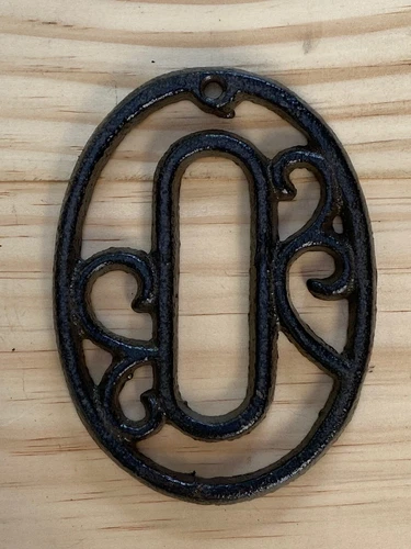 Cast Iron Number "0" Ornate Scroll Filigree Home Garden Decor Gifts w/ Screws