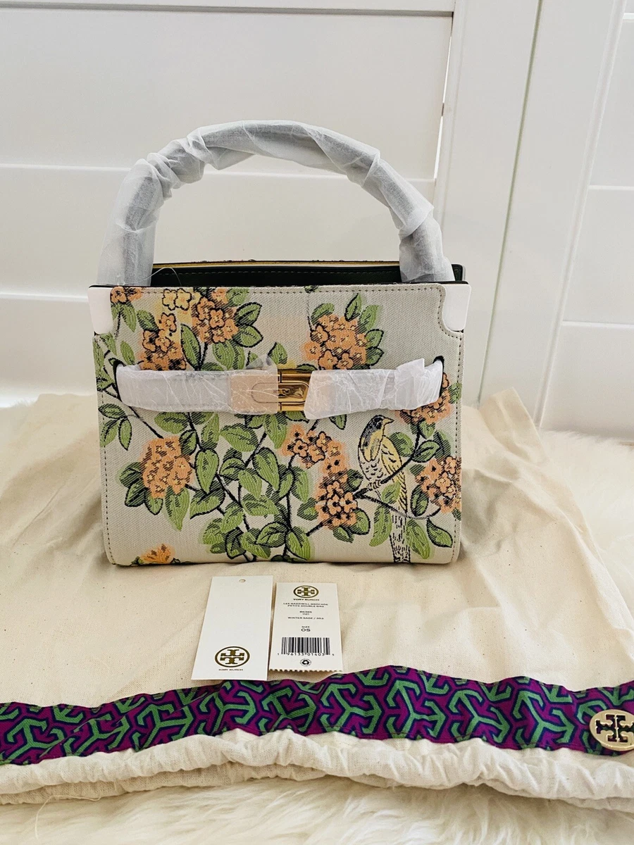 NWT Tory Burch LEE RADZIWILL PETITE DOUBLE BAG winter Sage $698