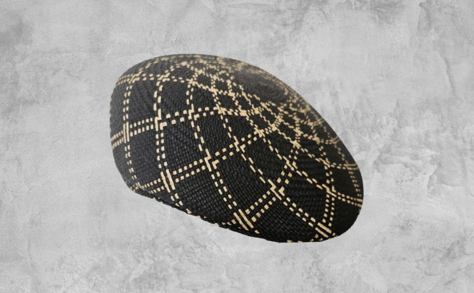 Boné plano preto/natural para homens mulheres chapéu Panamá chapéu de palha chapéu de sol Equador - Imagem 2 de 2