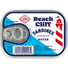Beach Cliff Sardines in Water, Wild Caught, 3.75 oz Can, Pack of 1