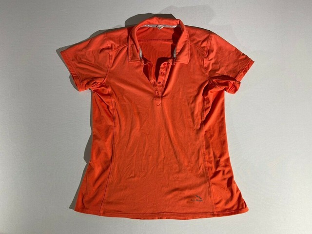 LL Bean Womens Polo Color Pink Size Large | eBay