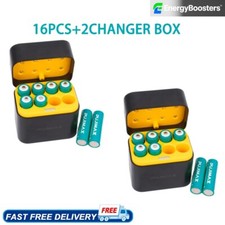PUJIMAX 16 PCS 3400mWh 1.5V Rechargeable AA Lithium-ion Batteries+Charging Dock 2.22 per gallon