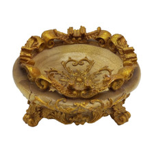 Porta oggetti coccio vintage dorato stile antico decorazione arredamento