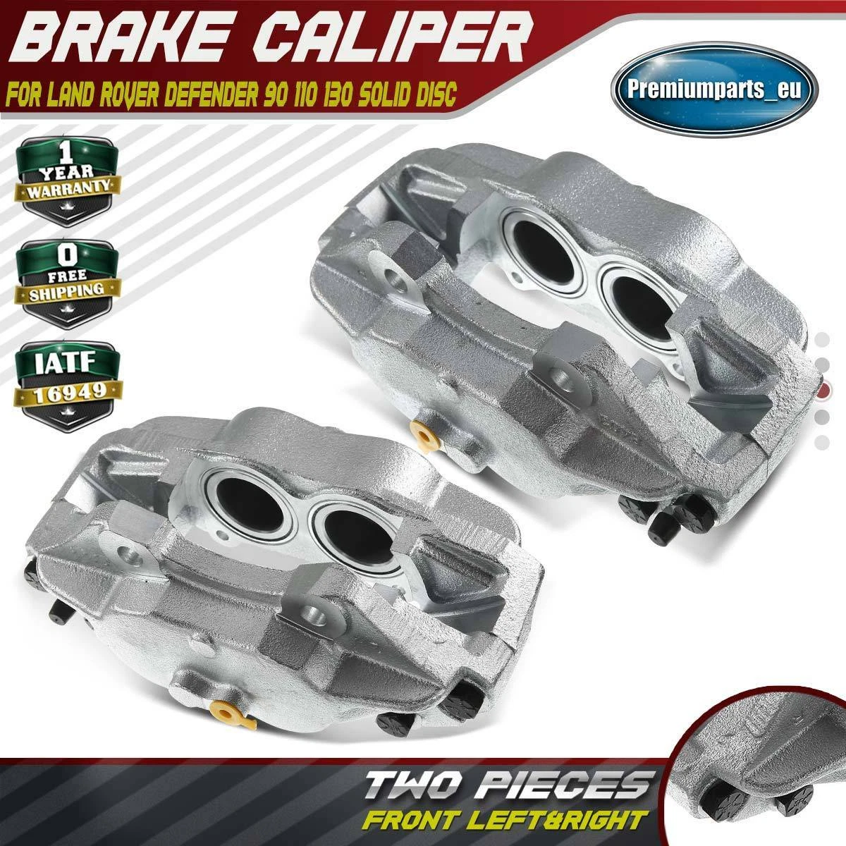 LOF Big Brake Kit Land Rover Defender 90 110 130 1990-16 Uprated Rear Brake Kit Discs Pads 4 Pot Calipers Choice Of Colours