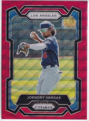2024 Panini Prizm Prizms Ruby Wave #43 Joendry Vargas