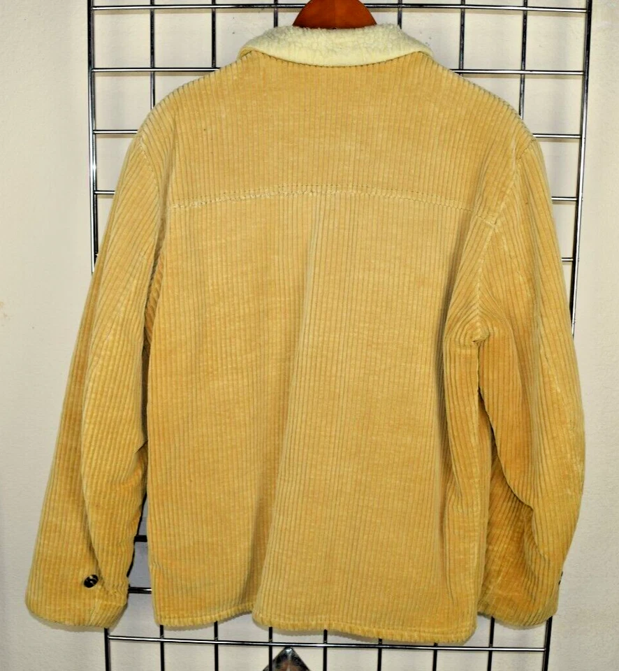 Abrigo de Pana Vintage Pacific Trail Talla M/L Años 50 Golden Wheat Sherpa Line Chaqueta Foto 2 de 4