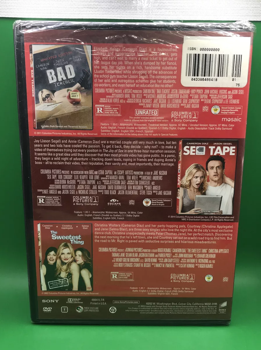 Bad Teacher / Sex Tape / The Sweetest Thing (DVD, 2002) 43396466418 eBay