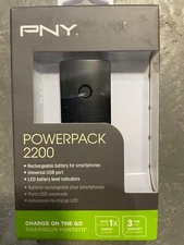 PNY PowerPack T2200-Black, brand new, unused in original packaging, w/USB