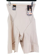 Maidenform Flexees Firm Hold Hi-Waist Thigh Slimmer Large Nude Anti-Static Shape