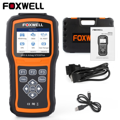 FOXWELL NT630 Car Active Test SRS ABS Bleeding Oil SAS OBD2 Diagnostic Scanner