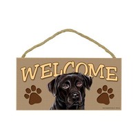 Black Labrador Retriever Wood Welcome Door Sign 5''x10'', New, Free Shipping on sale Black Labrador Retriever Wood Welcome Door Sign 5''x10'', New, Free Shipping on sale
