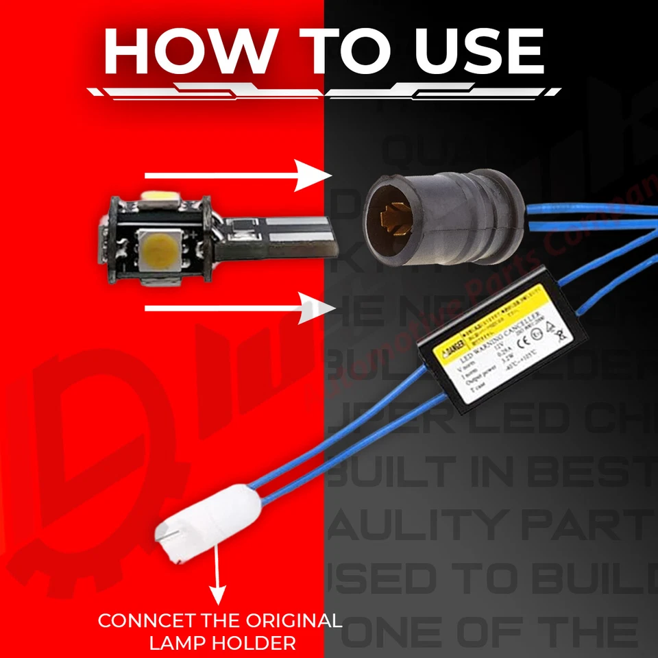2X T10 501 W5W RESISTORS CANBUS NO ERROR LED SIDELIGHT RESISTORS - Image 3 of 4