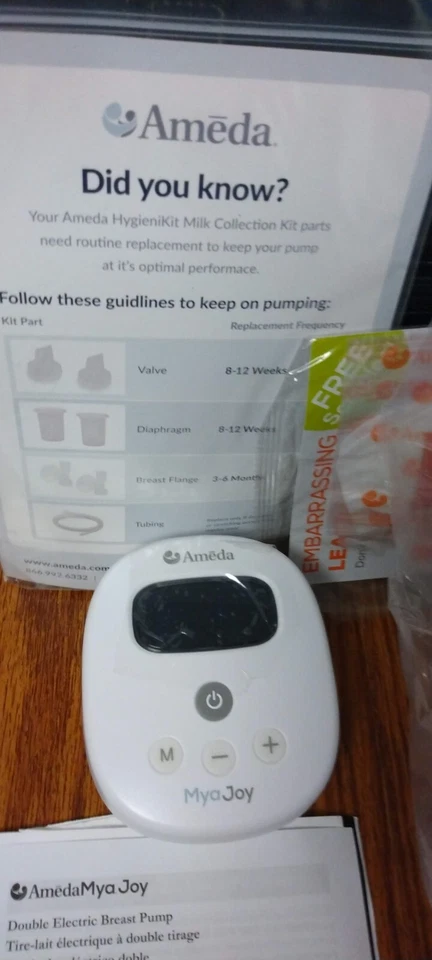 NUEVO Extractor de leche eléctrico doble Ameda Mya Joy Plus con bolsa recargable Foto 2 de 4