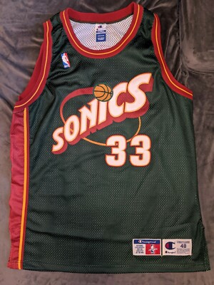 HERSEY HAWKINS Champion Seattle Supersonics Authentic Green Jersey