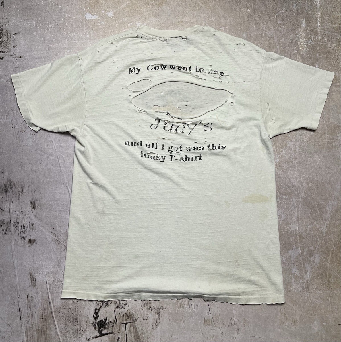 Vintage 80s Thrashed The Judy's New Wave Punk Rock Band Tee Shirt