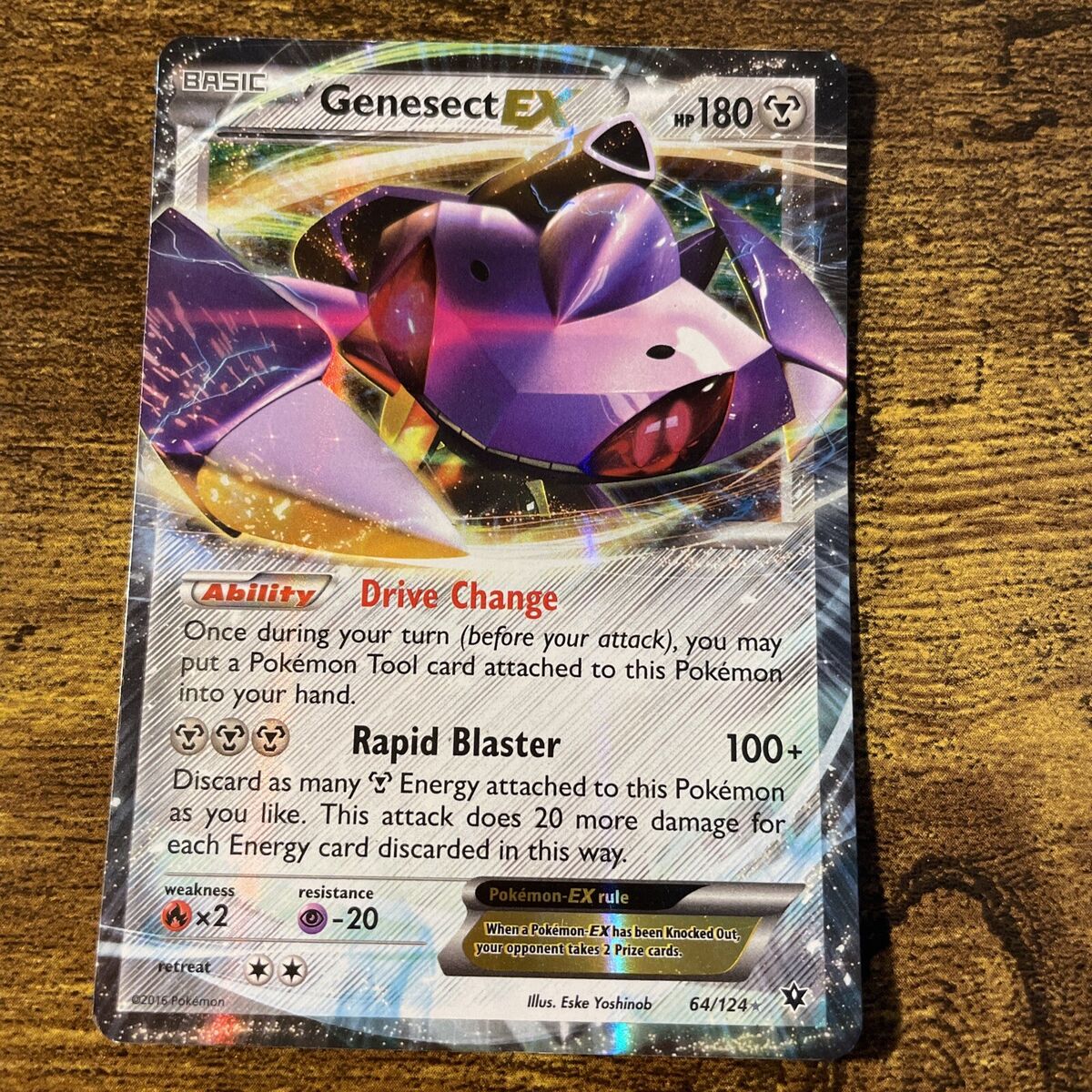  Pokemon - Genesect-EX (64/124) - XY Fates Collide - Holo : Toys  & Games