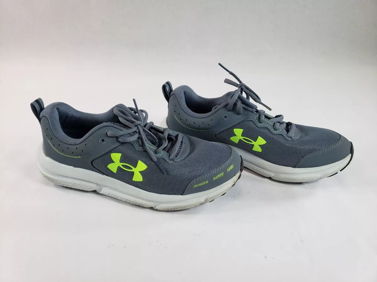 Under Armour Men's Charged Assert 10 Running Shoe, (100) Gravel/Gravel/Lime  Surg