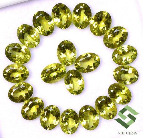 Natural Peridot Oval Cut 5x3 mm 5.99 Cts Lot 20 Pcs Parrot Green Loose Gemstones