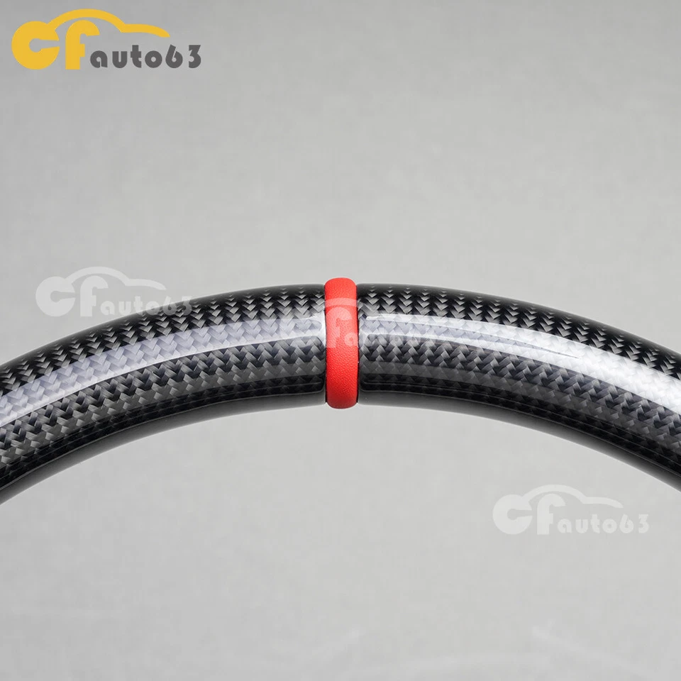 真品碳纤维方向盘适合梅赛德斯-奔驰 C63 AMG GLC GLE GLS GLA 2018+ — 第 4/4 张图片