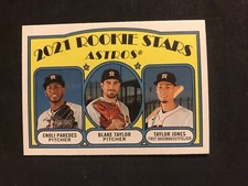2021 Topps Heritage Houston Astros Rookie Stars Padres, Taylor, Jones #211