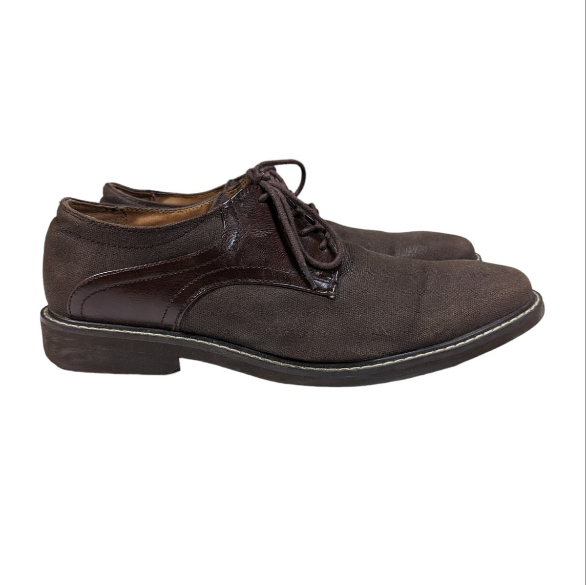 Guess Canvis Leather Derby Casual Dress Shoe Brown Men's Size 10.5 GMjessy-R