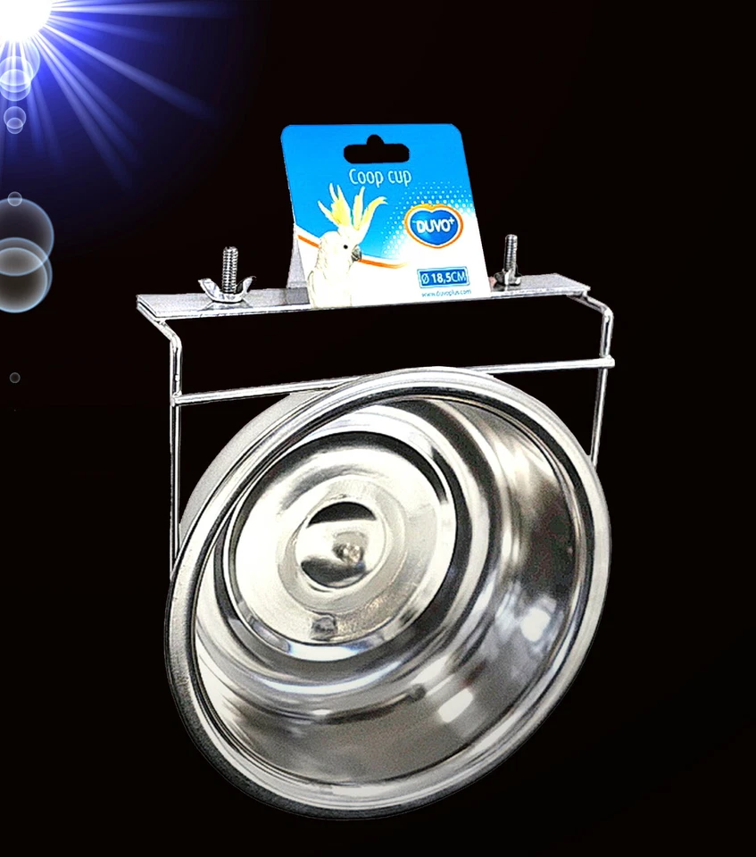 DUVO 1A ⭐ EDELSTAHLNAPF 21 cm Ø 1,81 LITER ⭐ Futternapf Wassernapf Hund Vogel Nager