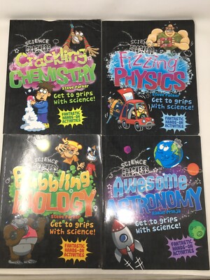 4 x Science Crackers - Home Learning Age 7+ Astronomy, Physics, Chemistry, Biol