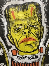 Vintage 1973 Ben Cooper "Frankenstein" Halloween Costume Frame Included.