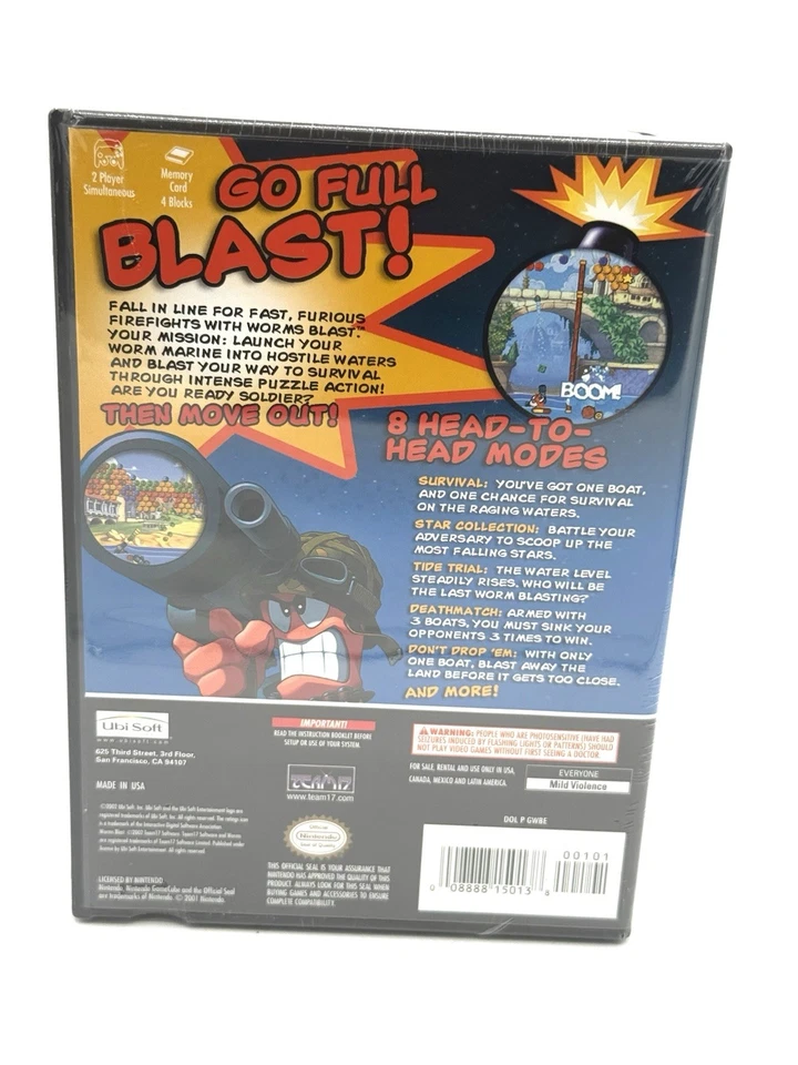Worms Blast Nintendo GameCube Video Game SEALED w/ Toys R Us - Image 2 of 4