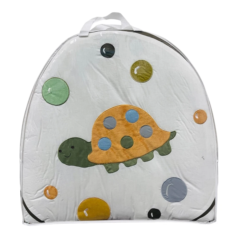 Alfombra de actividad portátil para jugar gimnasio con juguetes para recién nacidos bebés pequeños - rana tortuga Foto 3 de 3